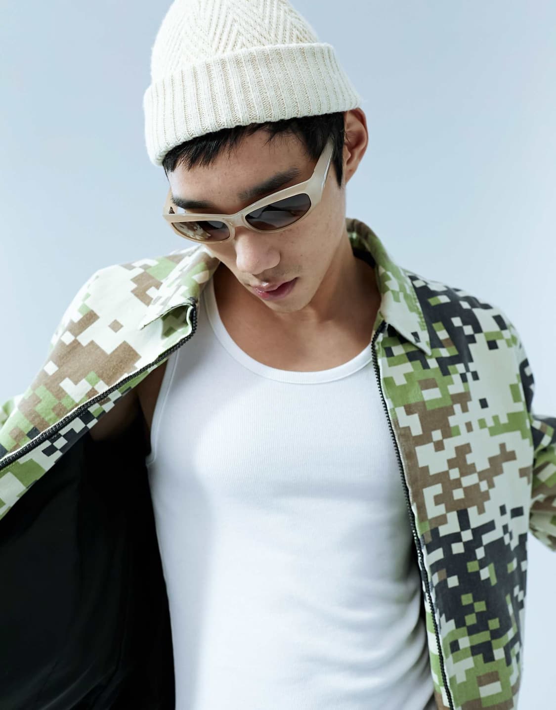 ASOS DESIGN 아소스 디자인 픽셀 카모 자켓 M (103) 상품이미지8