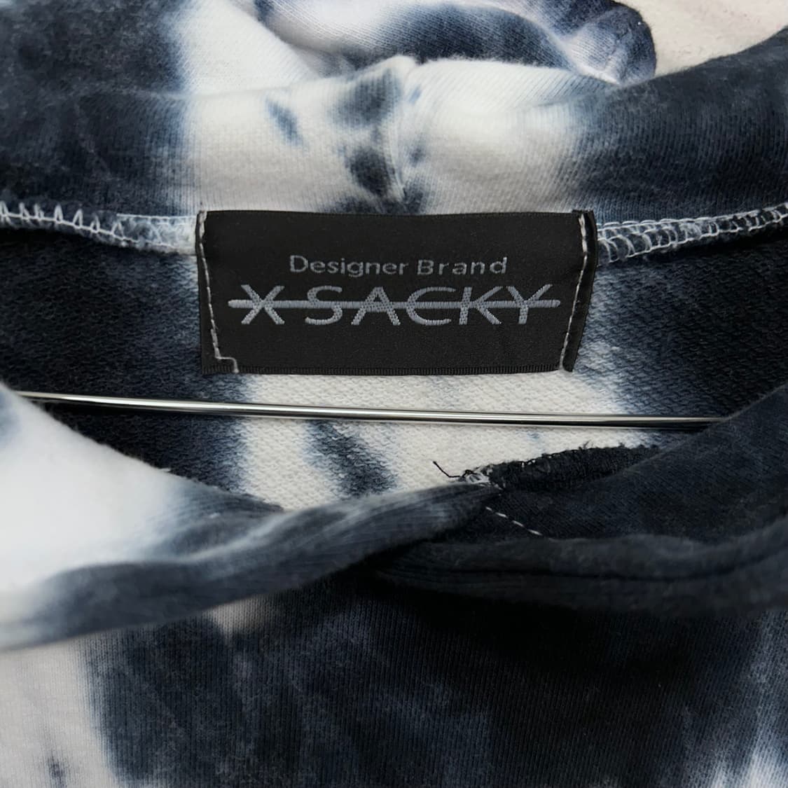 엑스사키 타이다이 물나염 오버핏 후드티 상품이미지3