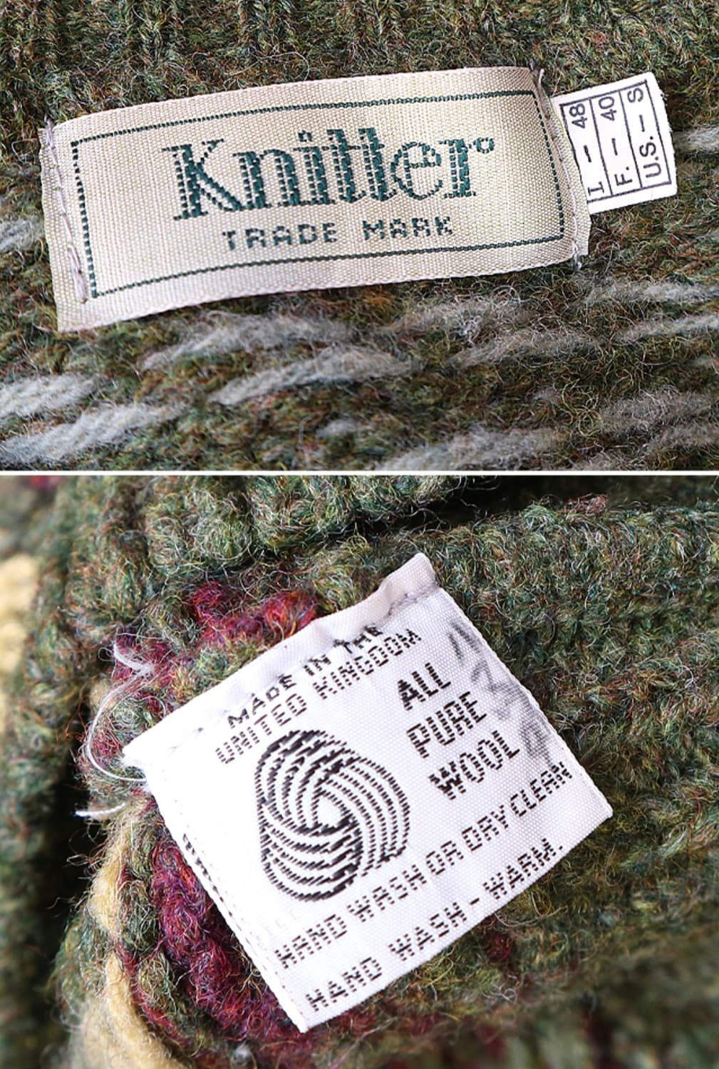 
영국 메이드 KNITTER 울100% 빈티지 스웨터

 상품이미지8