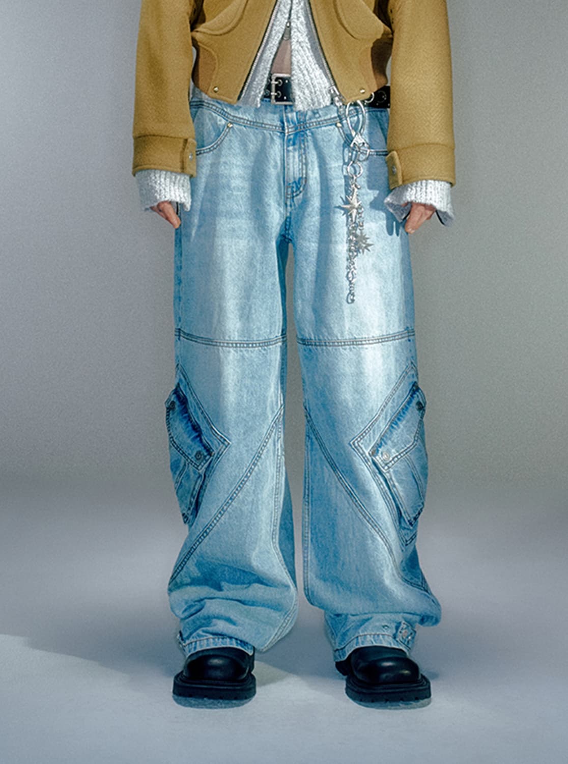 men scopper x-pocket cargo denim 상품이미지1
