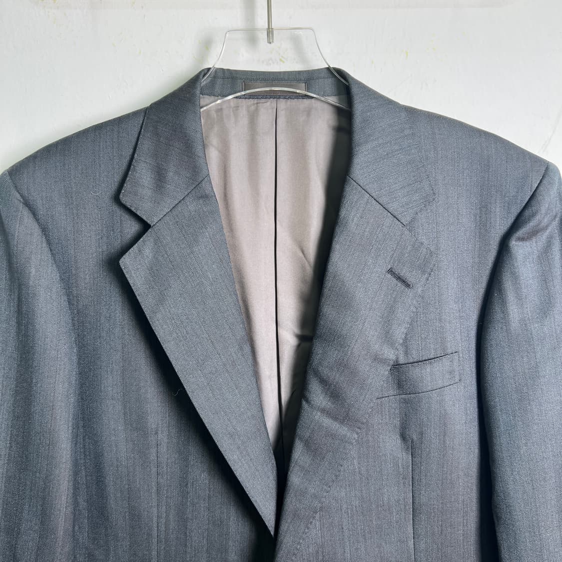 버버리 블랙라벨 차콜 테일러드 싱글 블레이저 L 상품이미지4