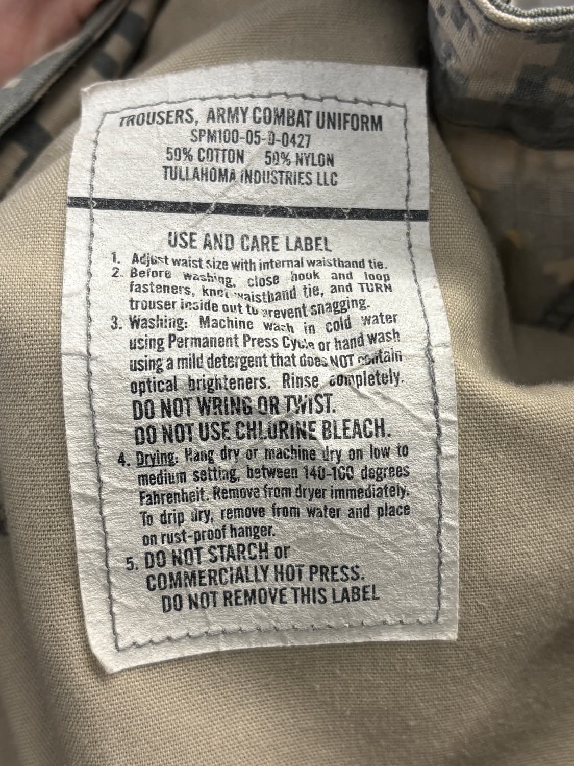 미군 디지털 카모 Army Combat 바지 상품이미지5