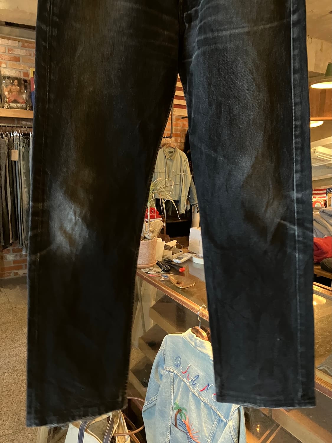 90s USA Levis 501 0660 Black Denim Pants 상품이미지4
