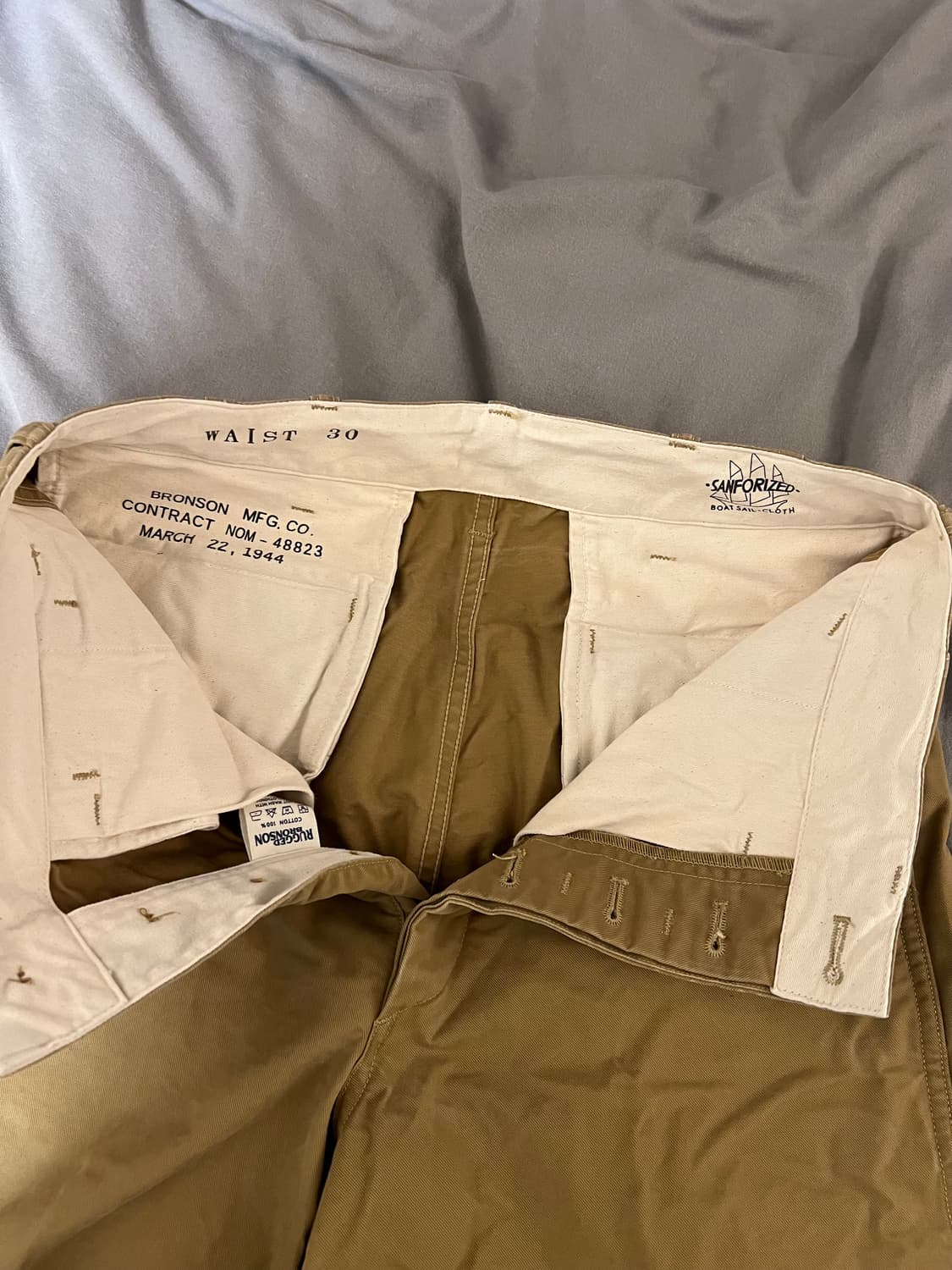 브론슨 치노 바지 브라운 30 새제품 상품이미지3