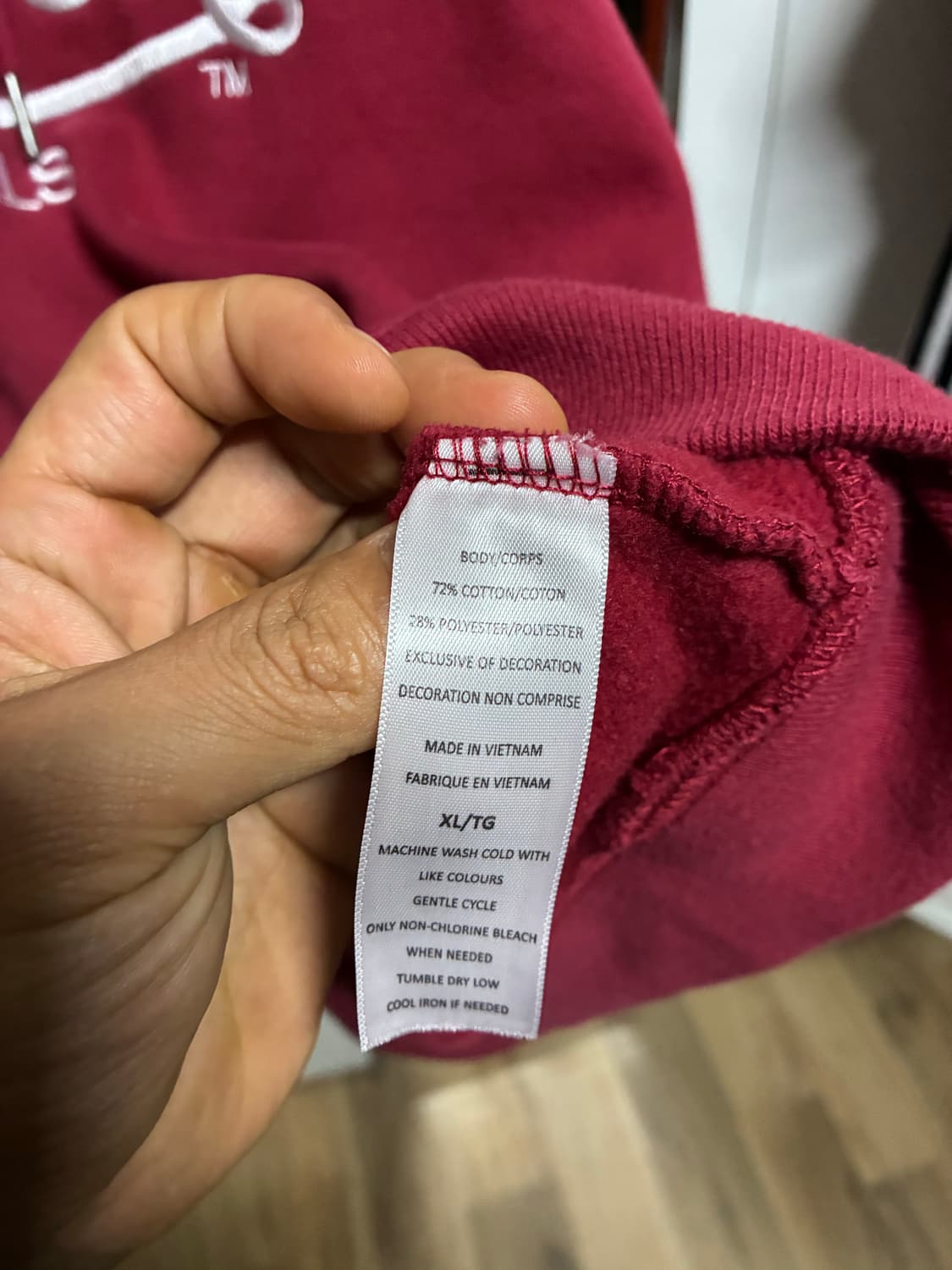 [새상품] 본더치 버건디 후드티 XL/105 상품이미지4