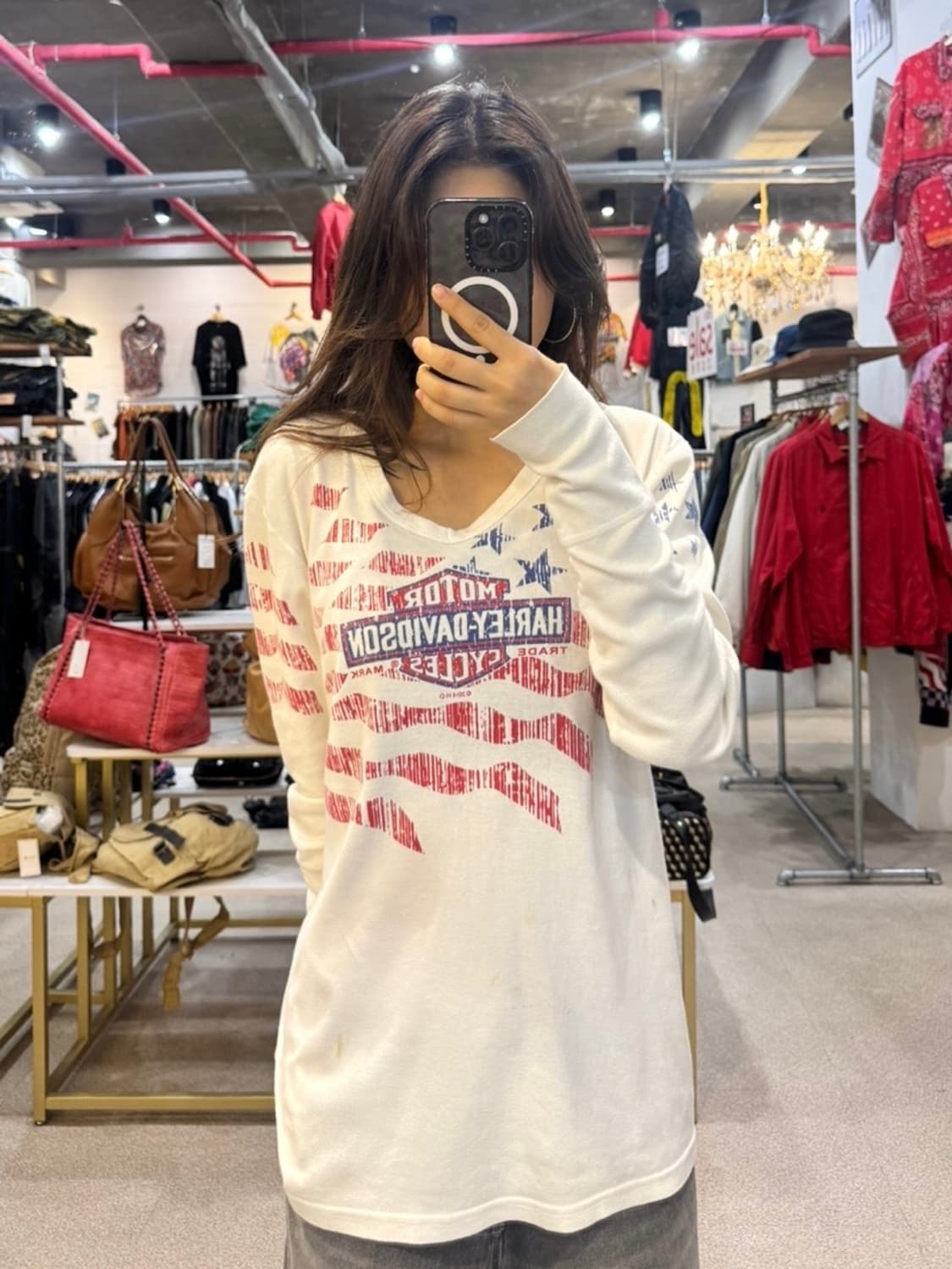 할리 데이비슨 프린팅 긴팔 티셔츠 상품이미지4