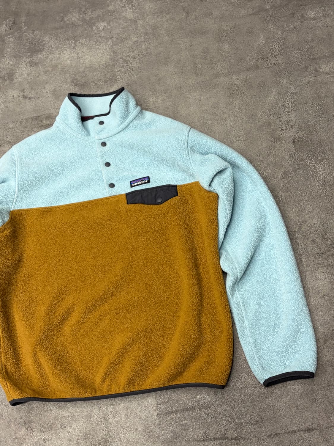 10s 파타고니아 신칠라 플리스 풀오버 블루/브라운 상품이미지5