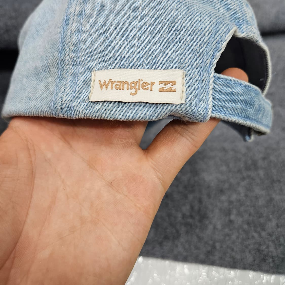 빌라봉x랭글러 데님 볼캡 인디고라이트(급처) 상품이미지3