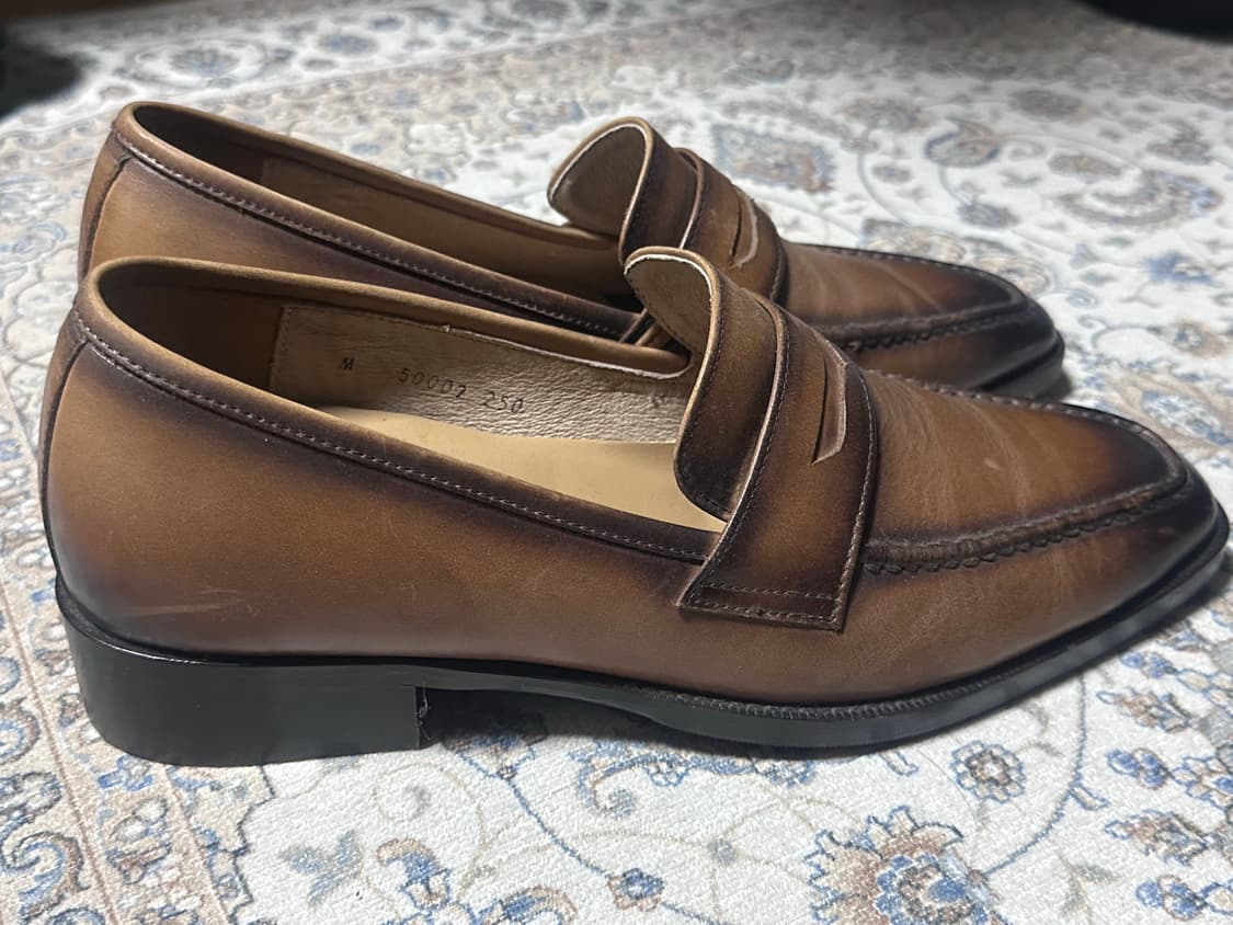 소가죽 5.5cm키높이 로퍼 250/1브라운 굿이어웰트, 소가죽 밑창 상품이미지3