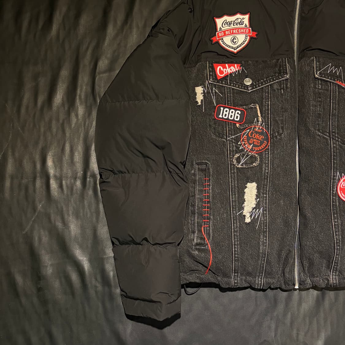 13드 마르조 X 코카콜라 데님 패치 패딩 상품이미지7