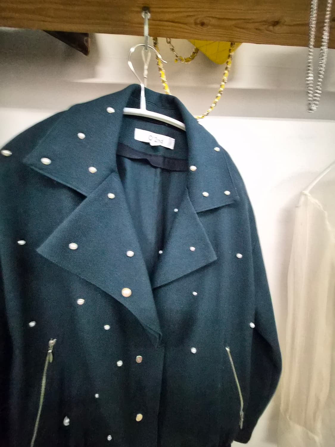 오즈세컨. 진주큐빅. 블루종 점퍼 상품이미지5