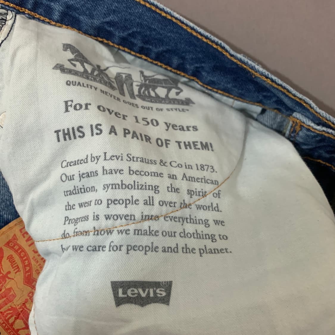 36인치 리바이스 550TM 빅사이즈 워싱 데님 청바지 상품이미지4