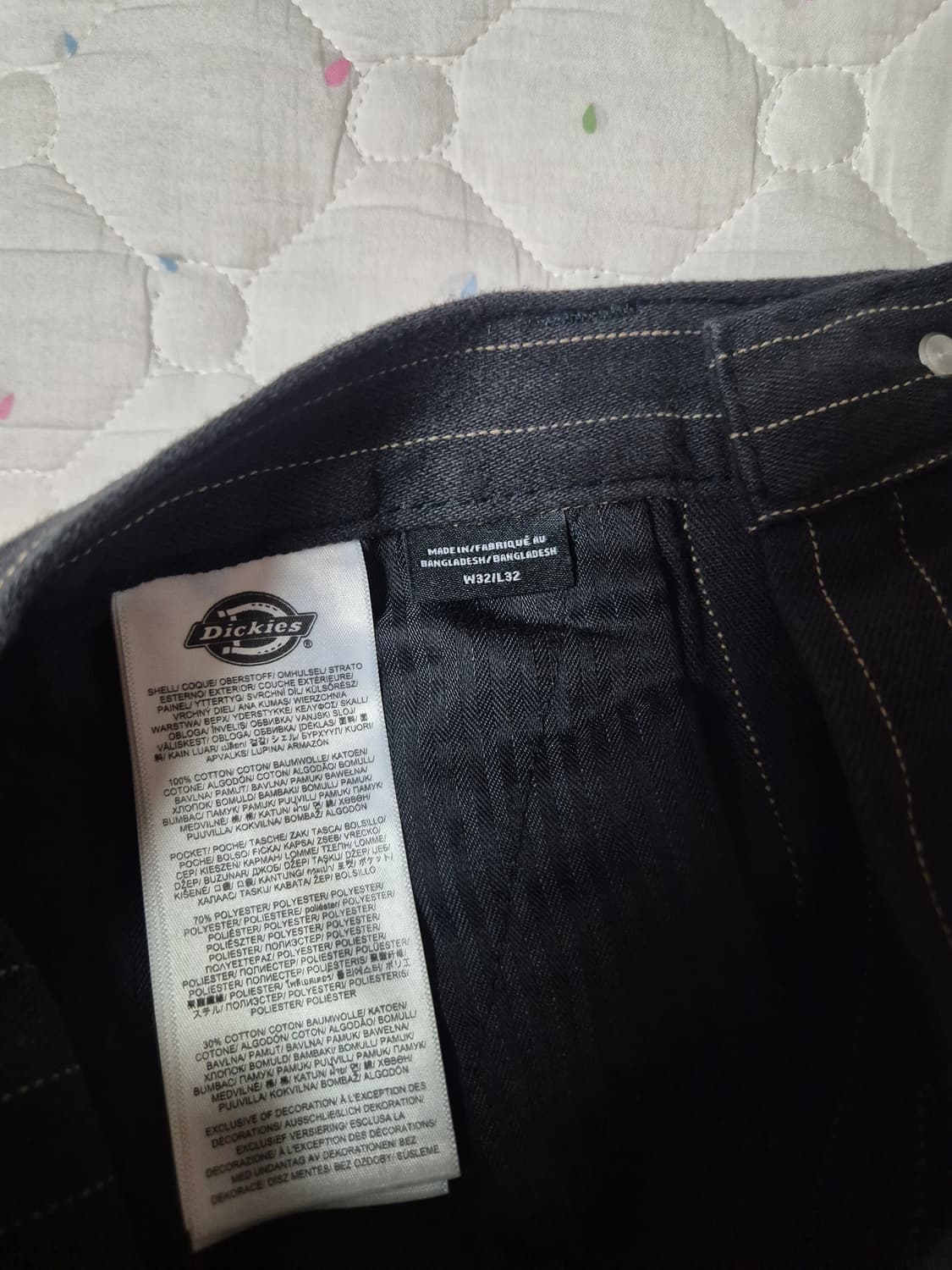 디키즈 스트라이프 블랙 워크팬츠 32 상품이미지4