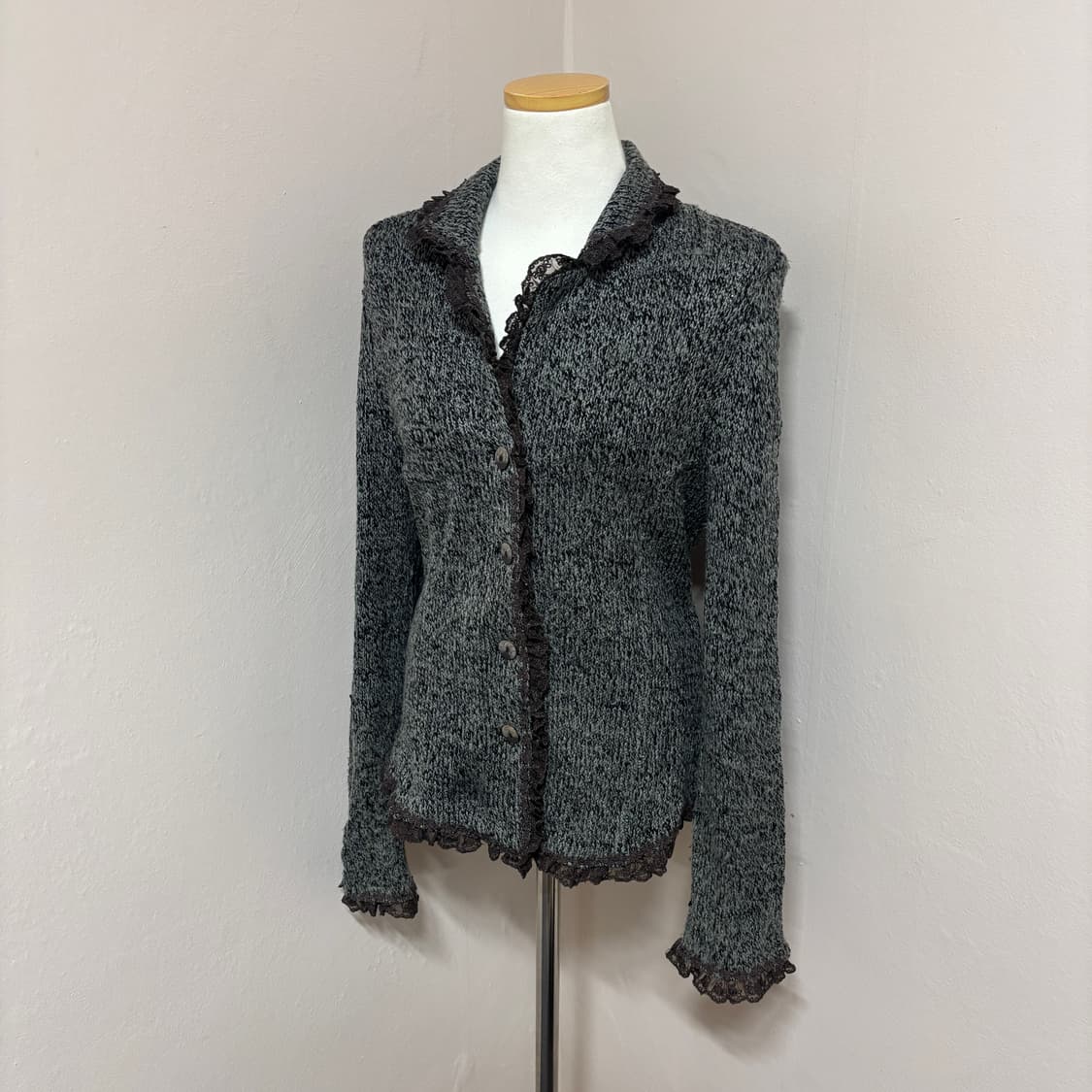 레이스 디테일 니트 가디건 상품이미지2