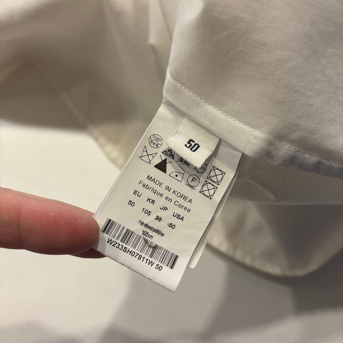 [50] 23ss 우영미 파리 빅로고 셔츠 화이트 D560 상품이미지7