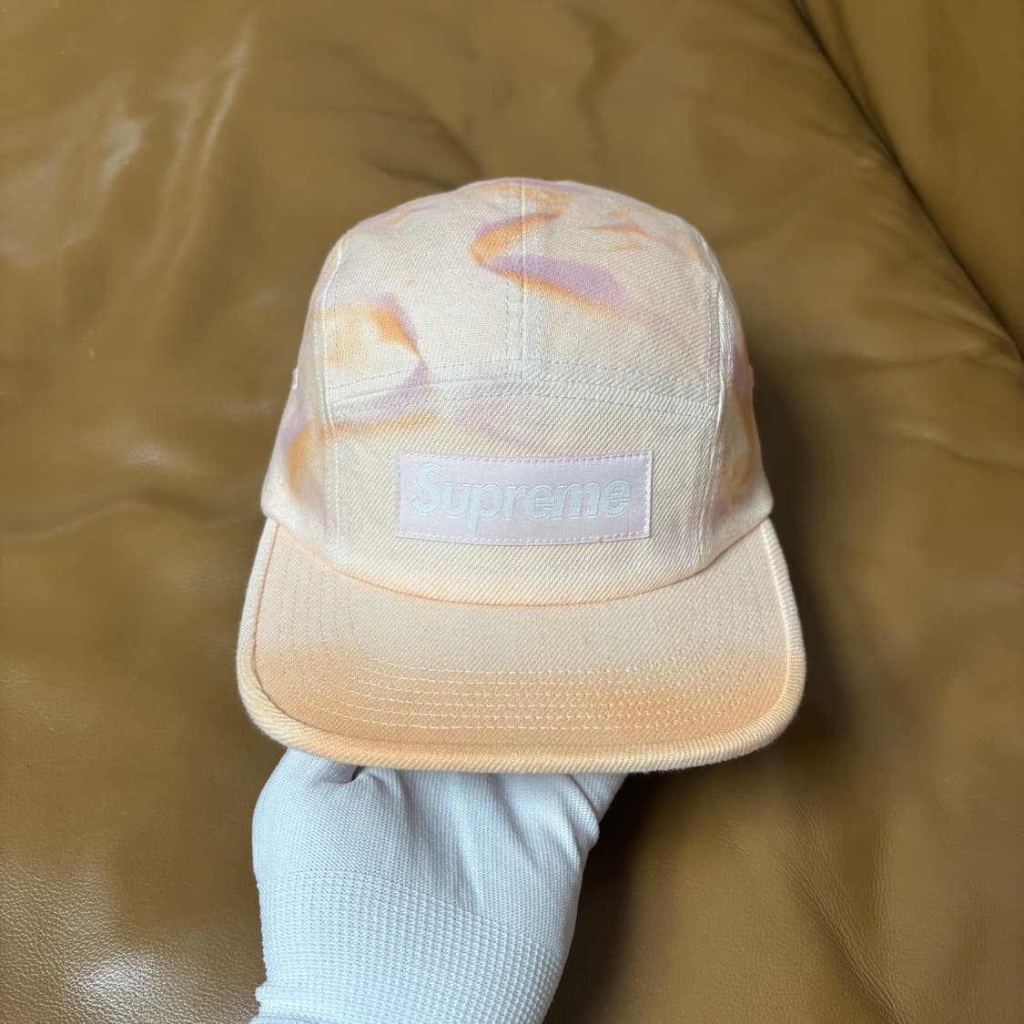 슈프림 캠프캡 모자 박스로고 워시드 데님 피치 상품이미지2