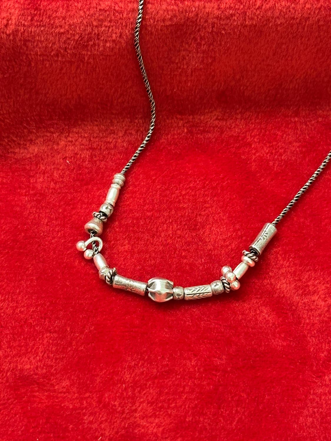 Musta karensilver mix necklace 상품이미지1