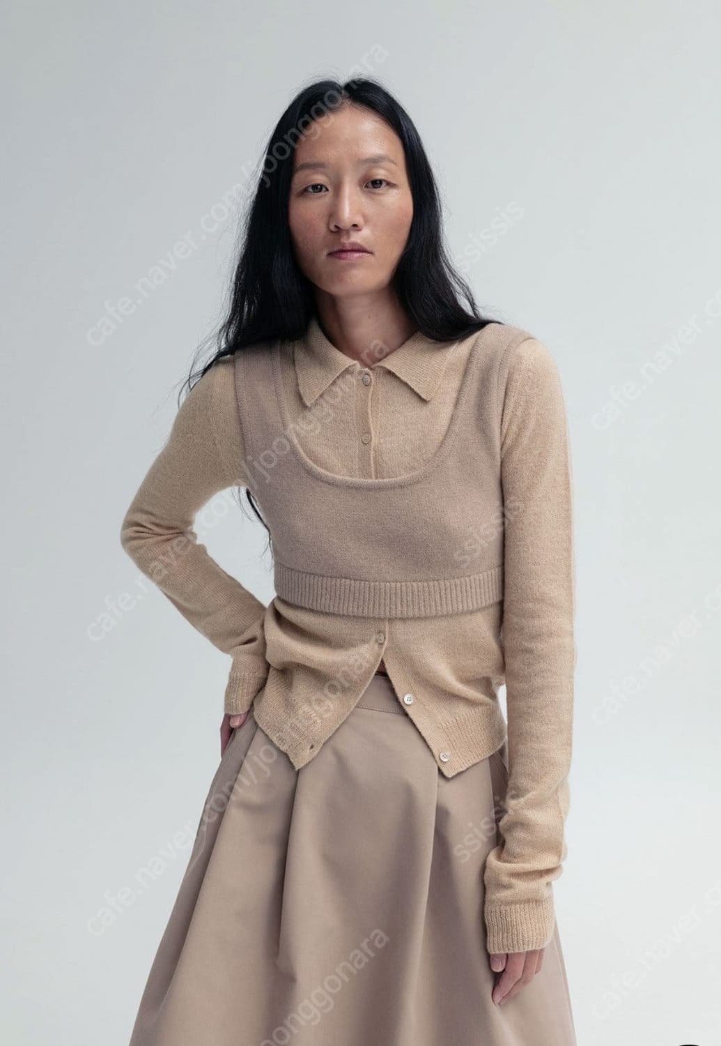 lfm 코지 니트 탱크탑 브라운 상품이미지3