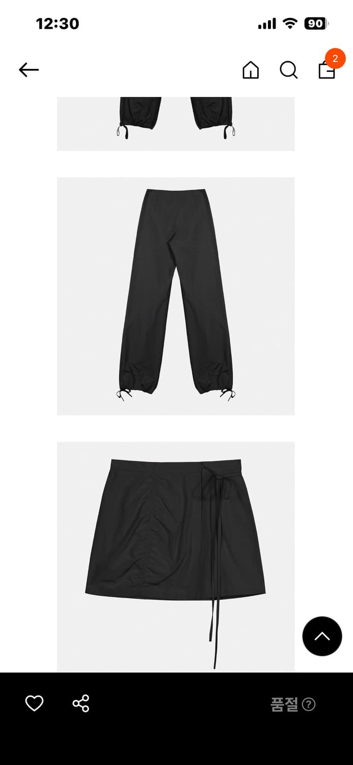 [르] 스커트 레이어드 팬츠 (블랙) 상품이미지4