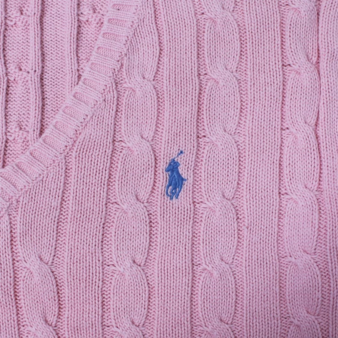 Polo 폴로랄프로렌 핑크 꽈배기 브이넥 니트 상품이미지2