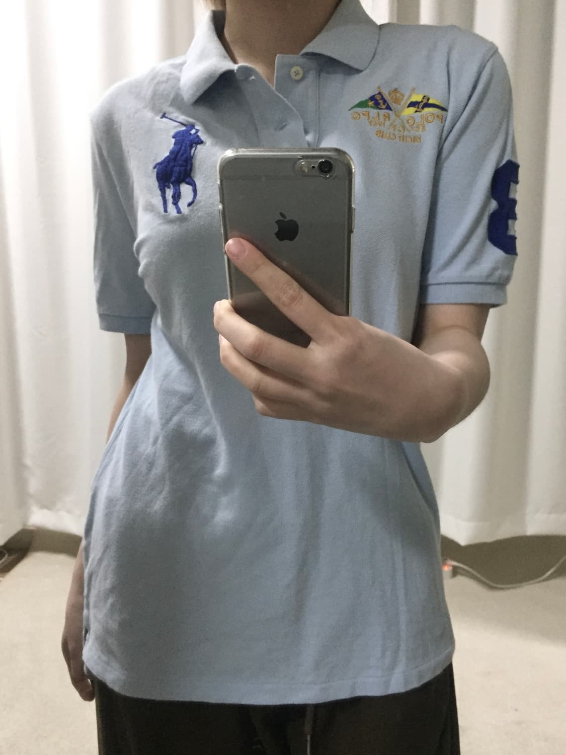 폴로 랄프로렌 소라 하늘 빅포니 카라 반팔 티셔츠 상품이미지1