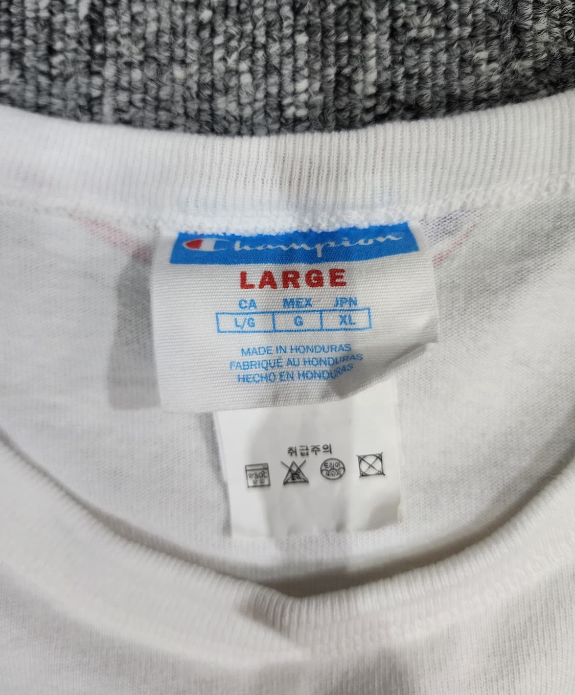 챔피온 크레이지 패턴 로고 프린팅 반팔티 L 상품이미지5