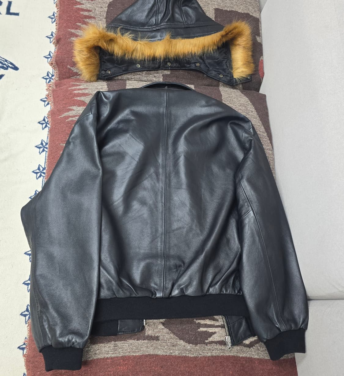 24SS 슈프림 쇼트 레더 봄버 자켓 블랙 M사이즈 상품이미지2