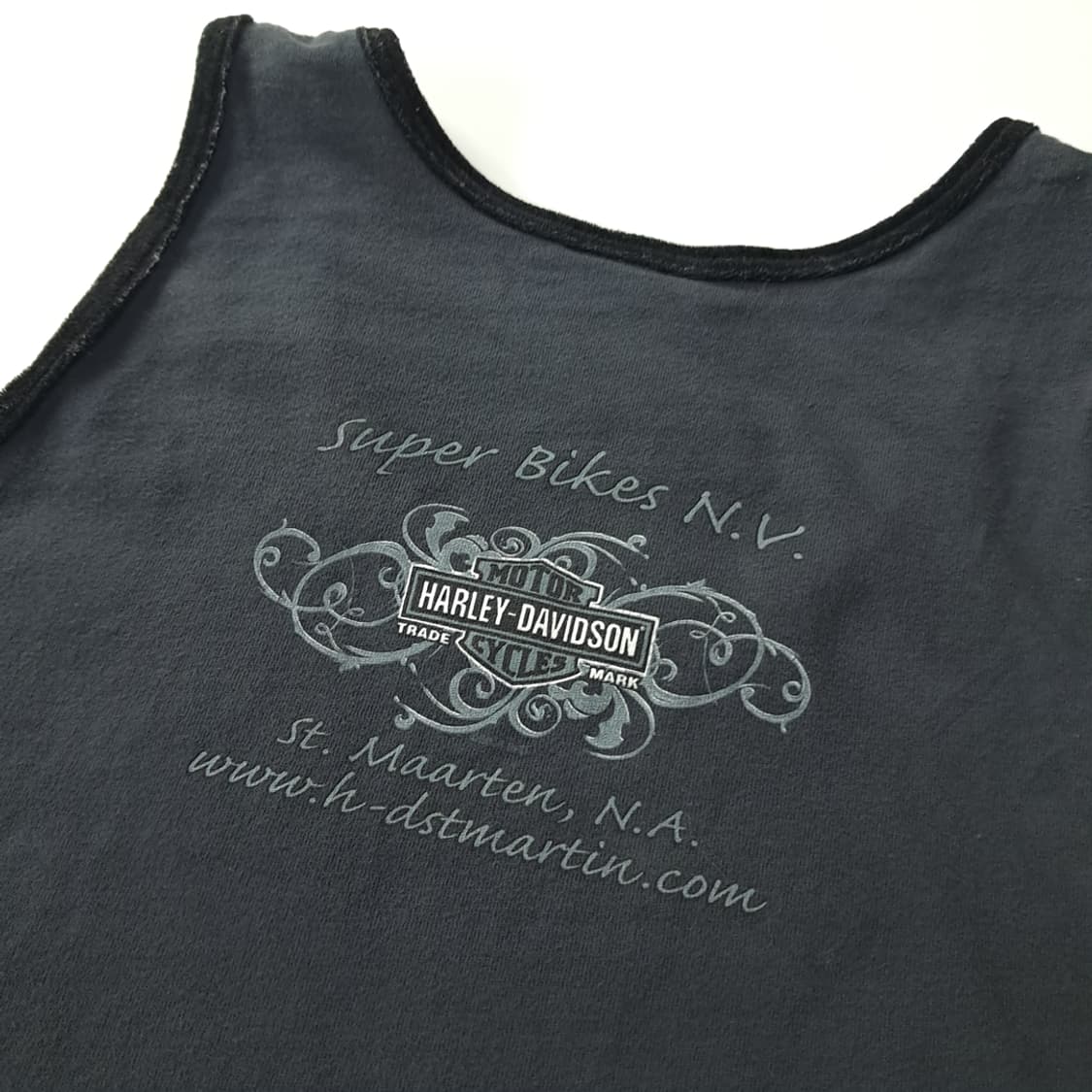 CK231 XL 할리데이비슨 00s 미국판 차콜그레이 슬리브리스 티셔츠 상품이미지6