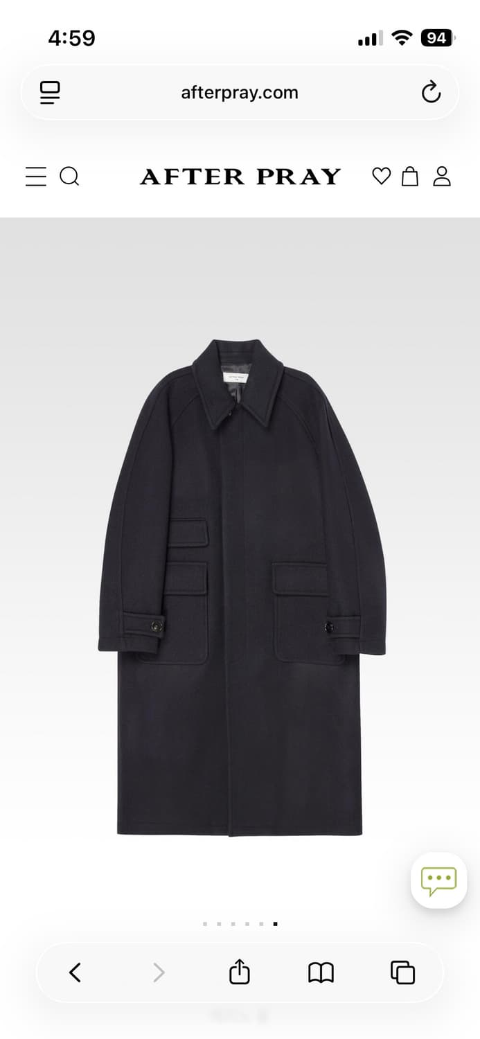 [M] 애프터프레이 투어리스트 발마칸 코트 네이비 상품이미지1