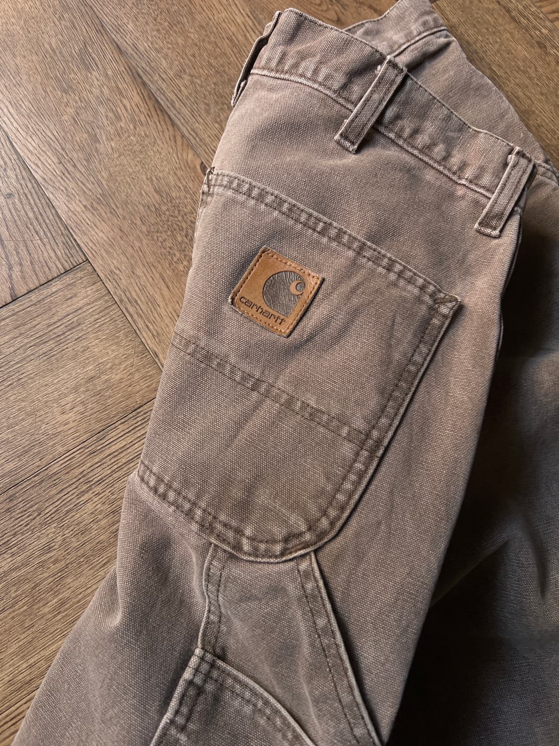 [31]칼하트 USA 더티 페이딩 다크브라운 싱글니 카펜터 워크 팬츠 상품이미지6
