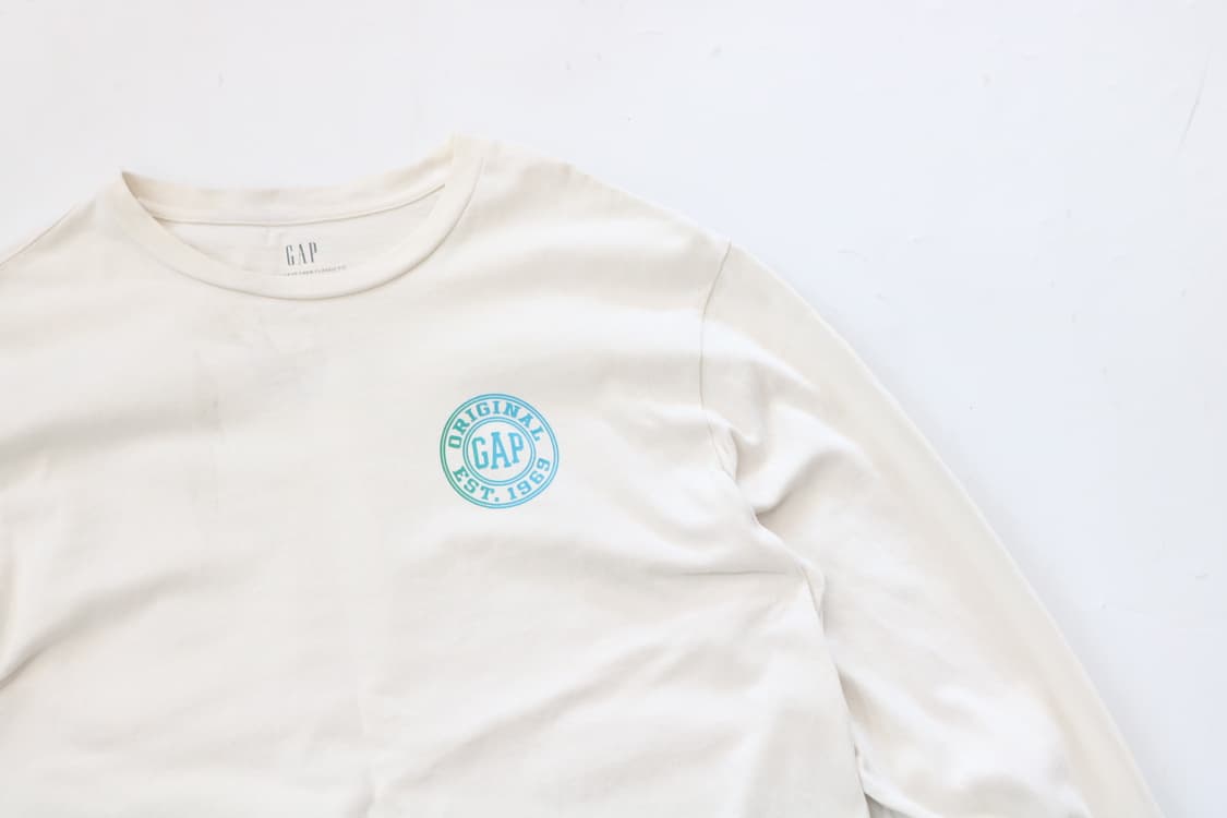 GAP 갭 빈티지 오리지널 EST.1969 그래디언트 로고 롱슬리브 상품이미지6