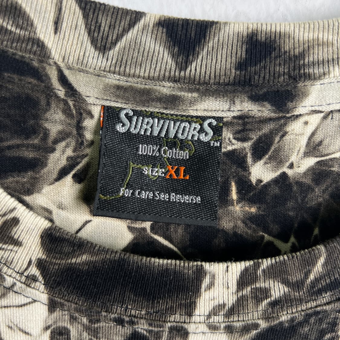 survivors 빈티지 펑크 스컬 프린팅 반팔 티셔츠 XL 상품이미지4