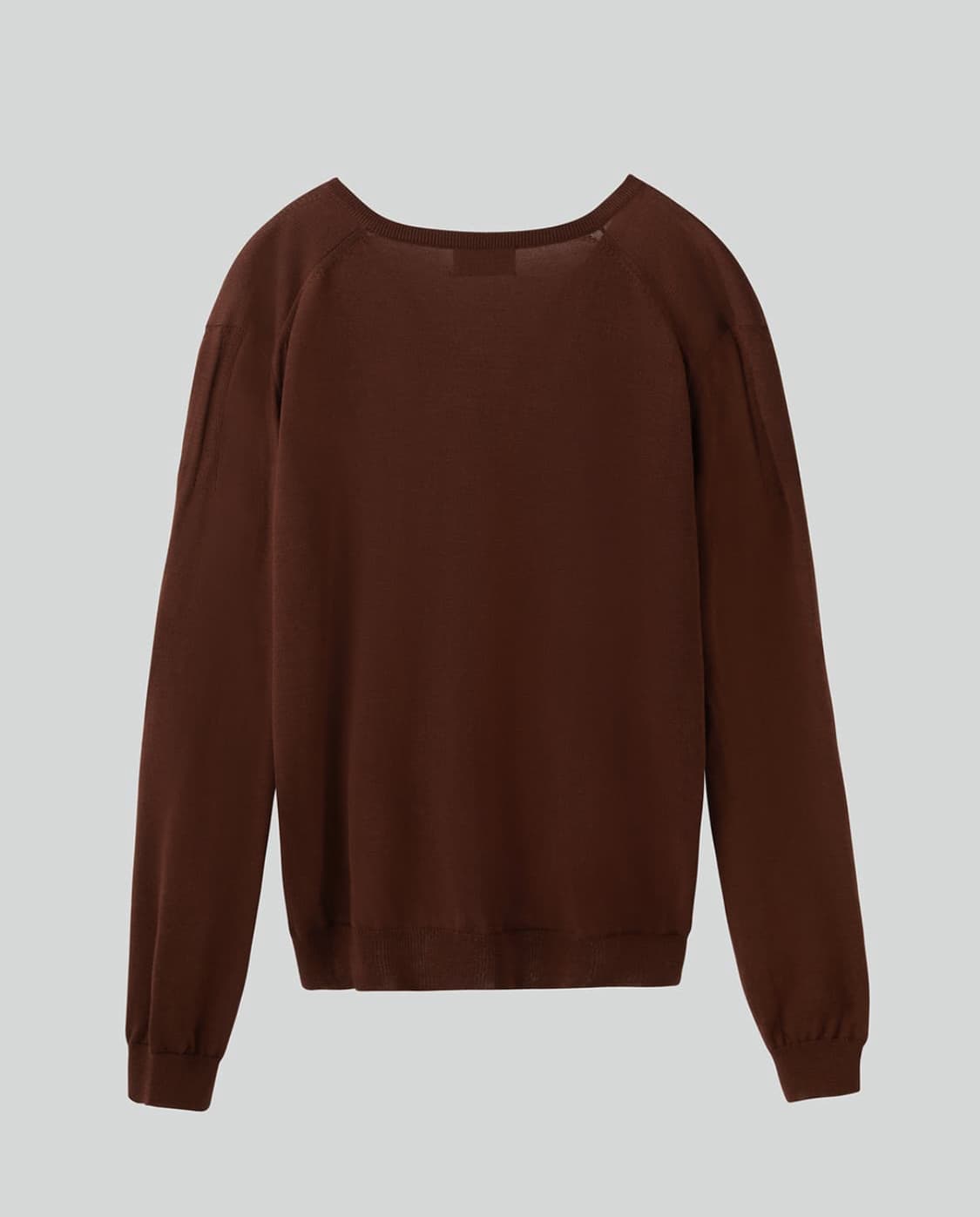 [새상품] 렉토 24FW 클래식 브이넥 니트 스웨터 레드 브라운 상품이미지3