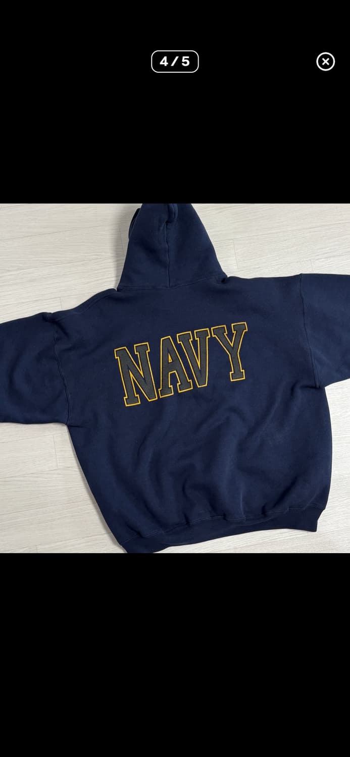 🇺🇸90s Navy military 후드 상품이미지4