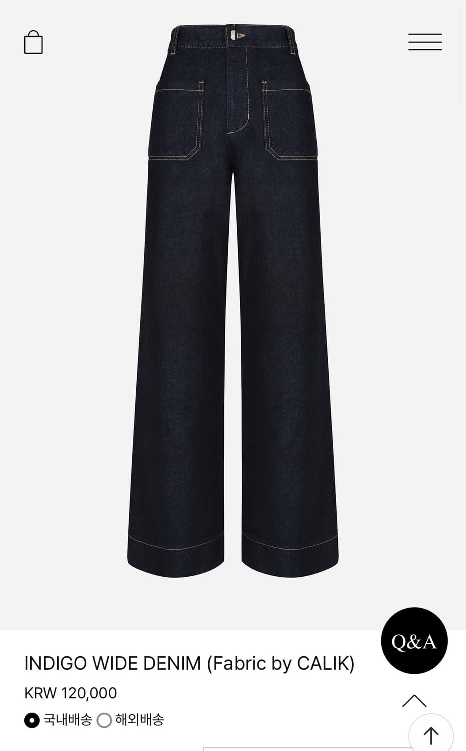 더로랑 THELAURENT INDIGO wide denim(S,오리지널) 상품이미지3