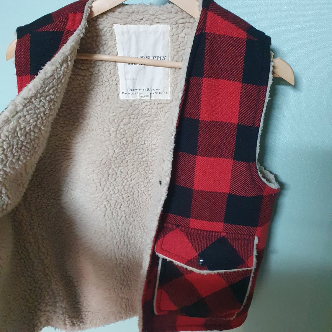 폴로랄프로렌 버팔로 쉐르파 조끼 베스트 s 95 상품이미지4