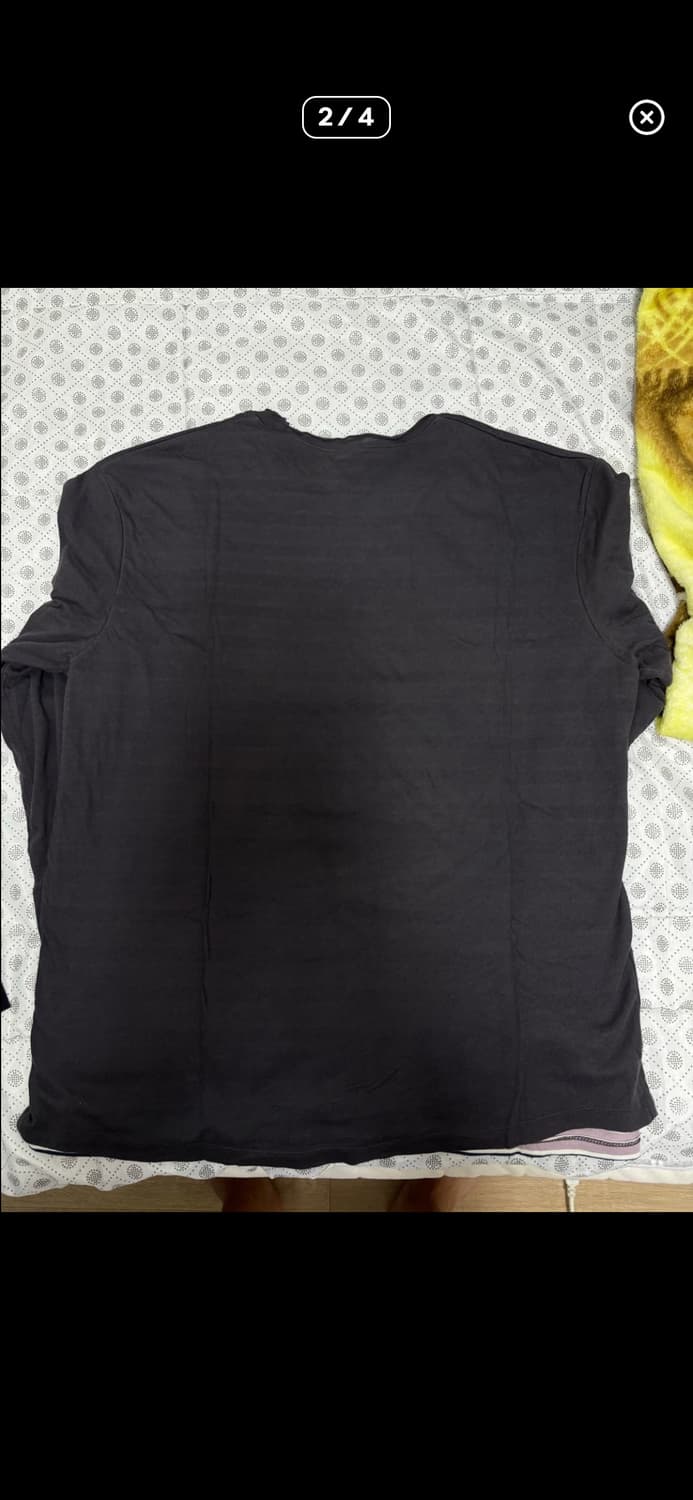 해칭룸 투페이스 롱슬리브 티셔츠 스트라이프 블루 차콜 2사이즈 S 상품이미지2