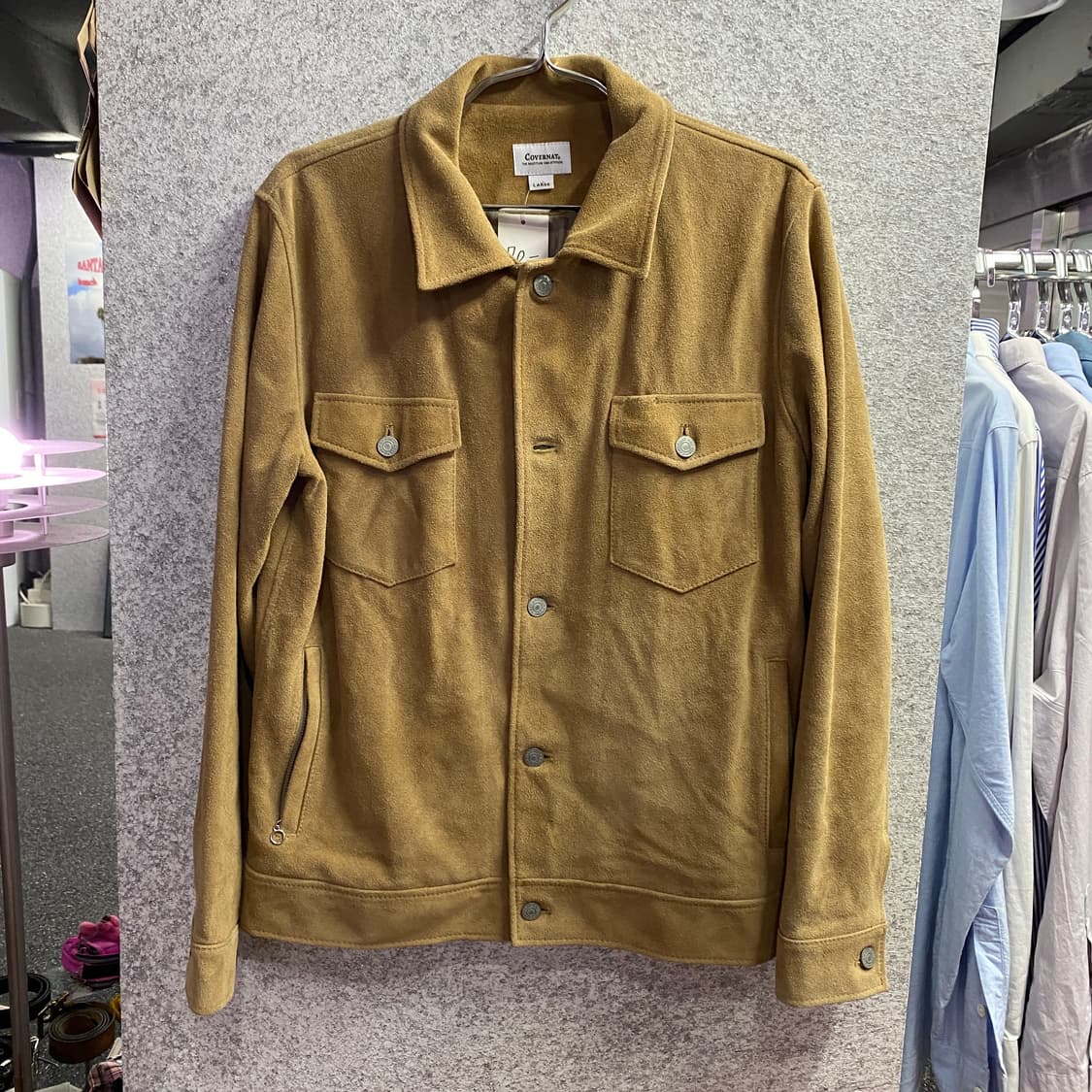 커버낫 멀티포켓 스웨이드 버튼 자켓 b3373 상품이미지2