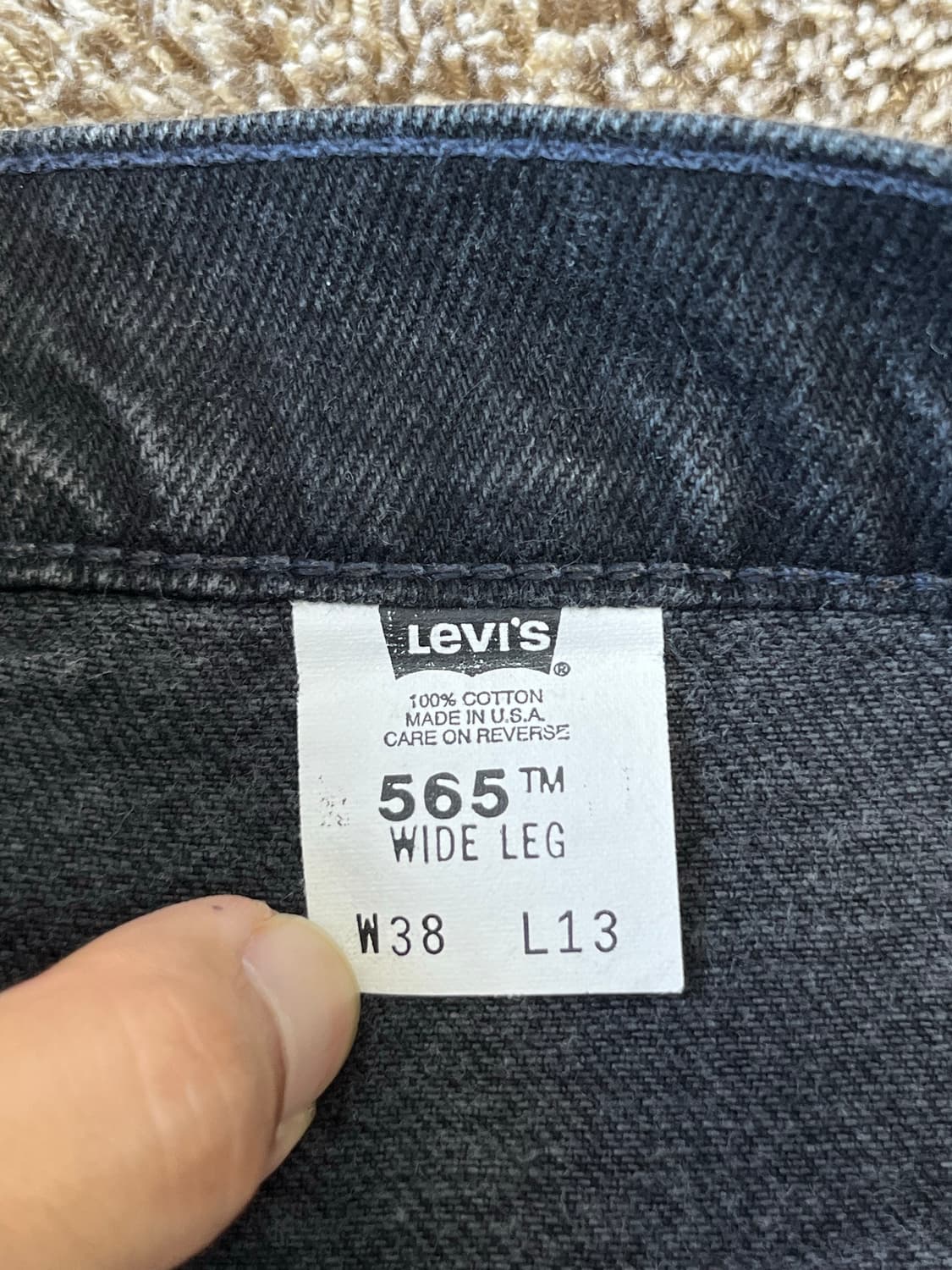 90s vintage levis 565 black shorts 리바이스 상품이미지3
