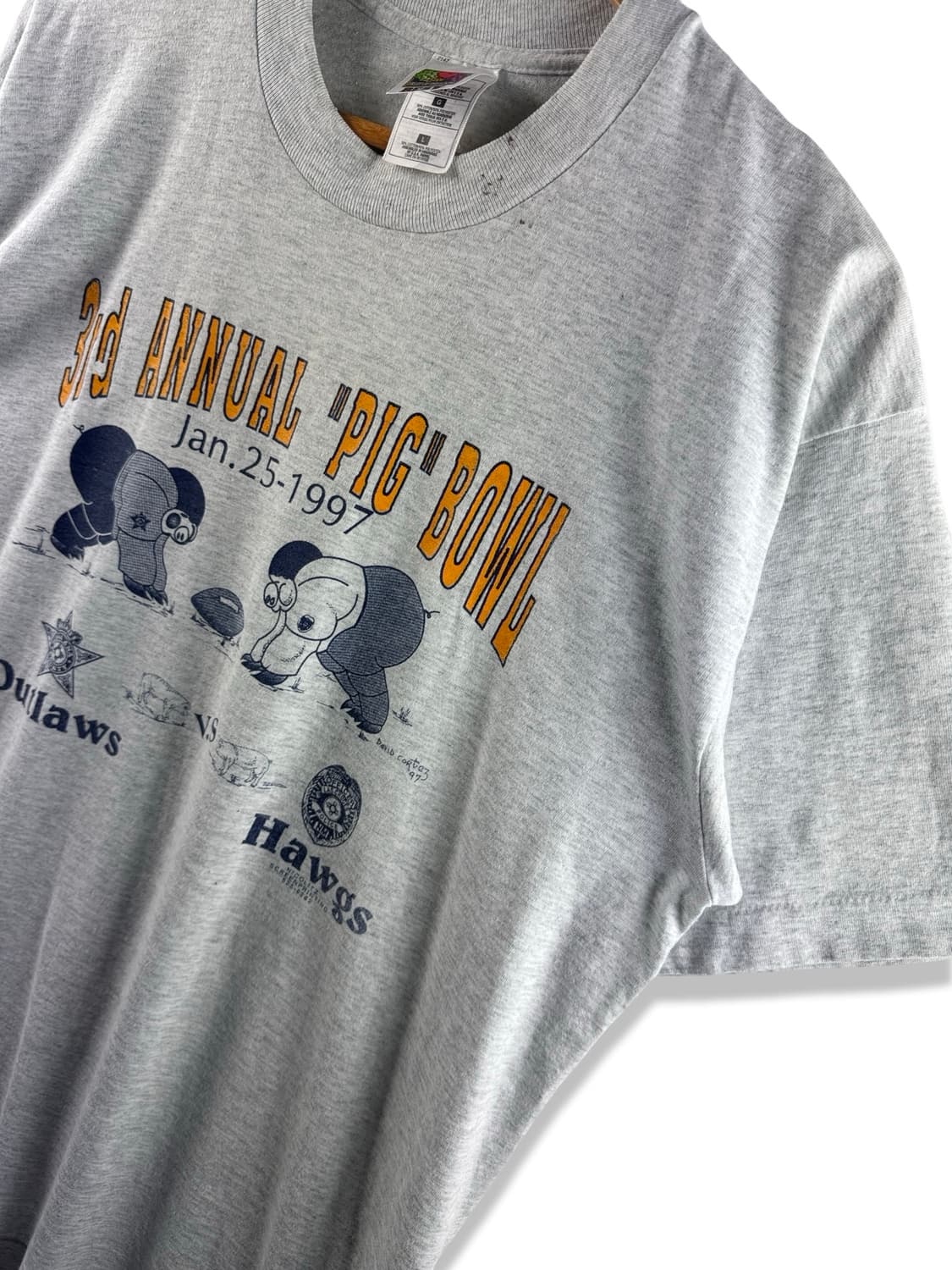 90S 미국제조 피그볼 이벤트 싱글스티치 티2296 상품이미지4