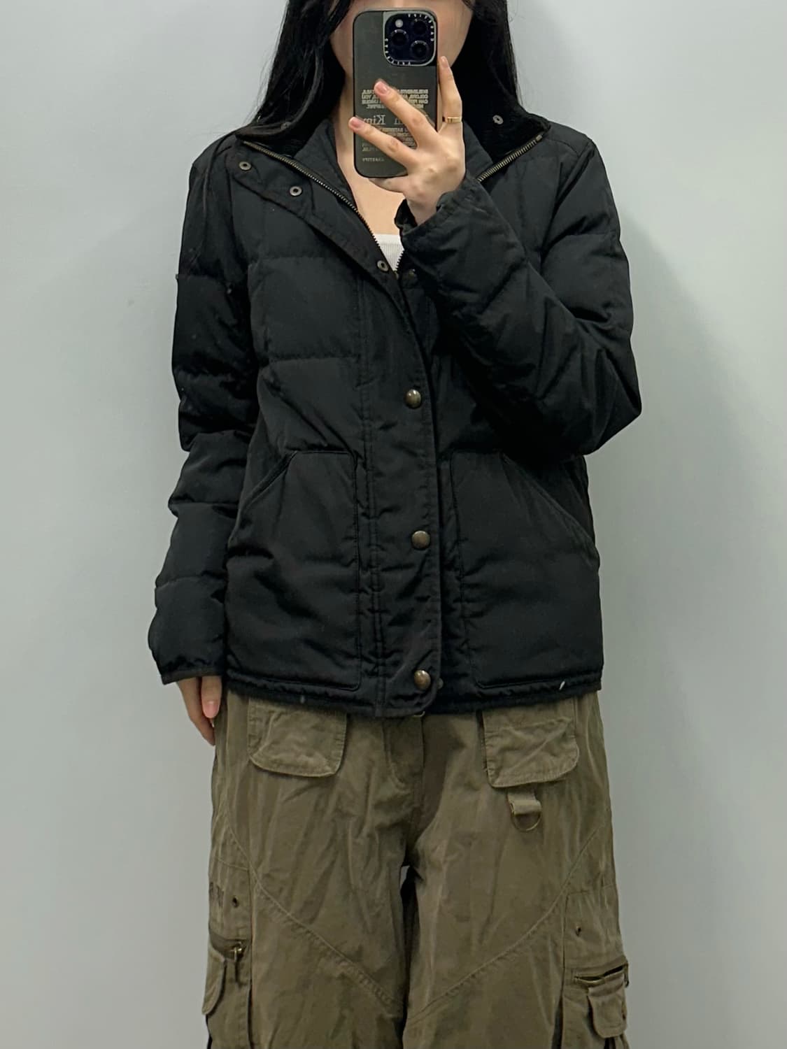 폴로 랄프로렌 코듀로이 카라 블랙 패딩 상품이미지1