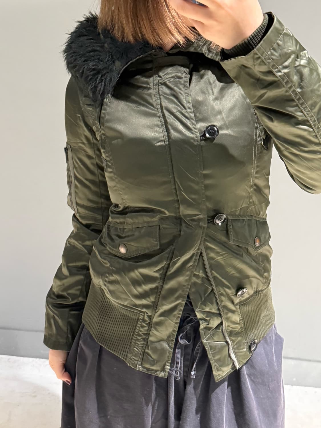 Hood fur n2b 2-way zipper jumper 상품이미지4