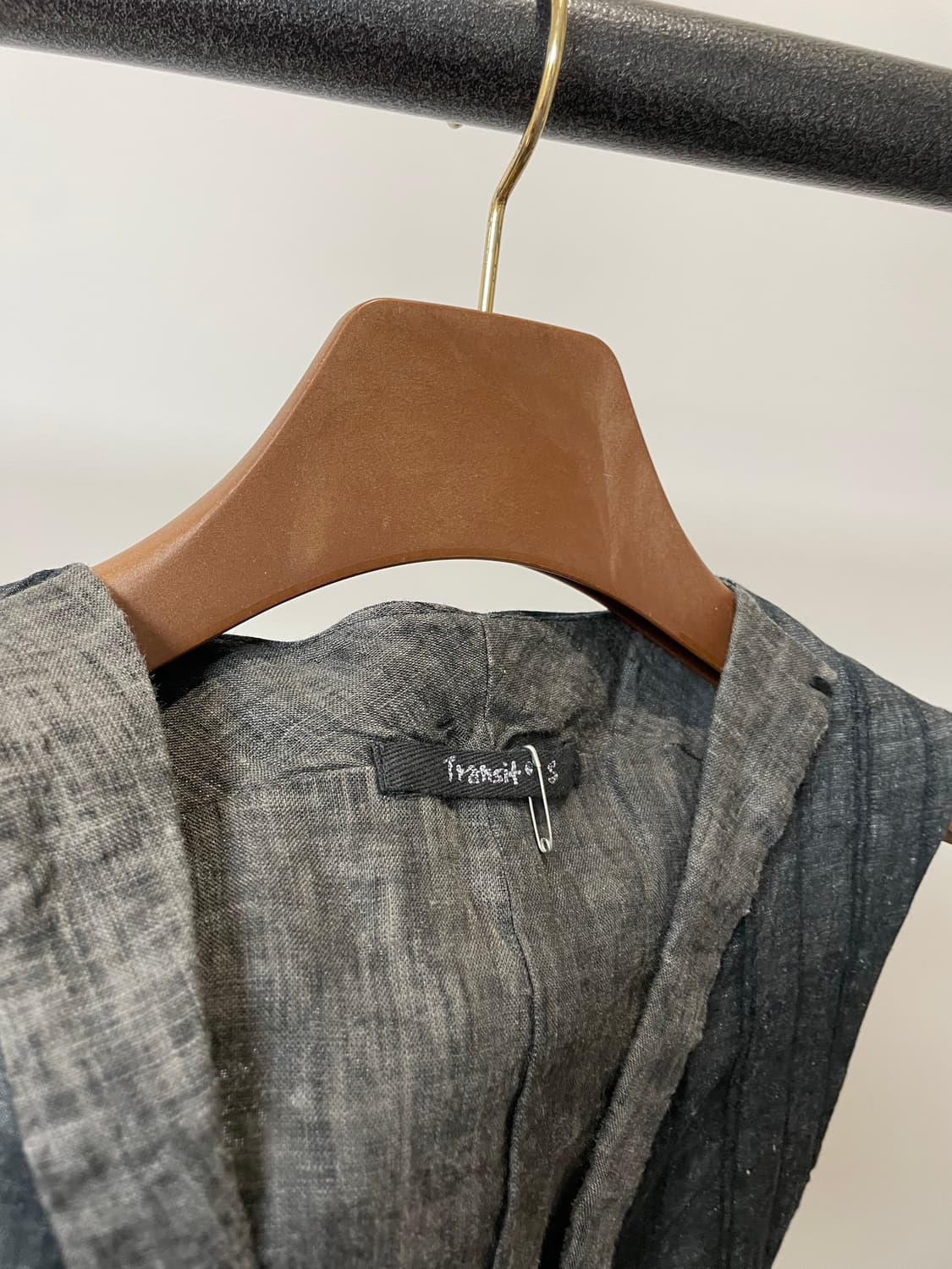 (S) Transit 트랜짓 스트라이프 투톤 린넨 코튼 베스트 상품이미지4