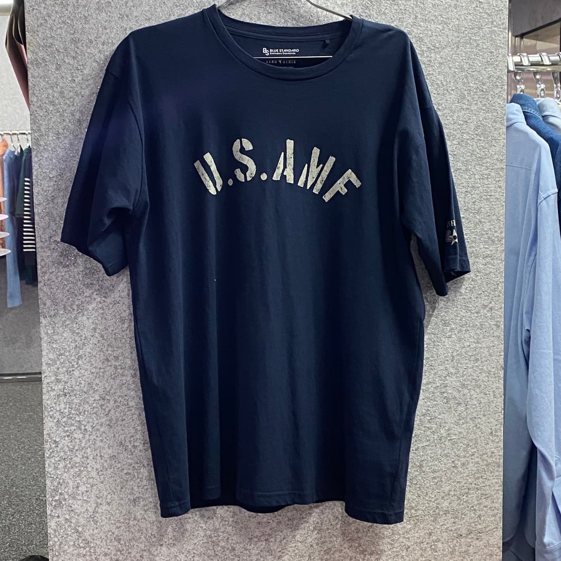 빈티지 USAMF 네이비 반팔티 B1645 상품이미지2