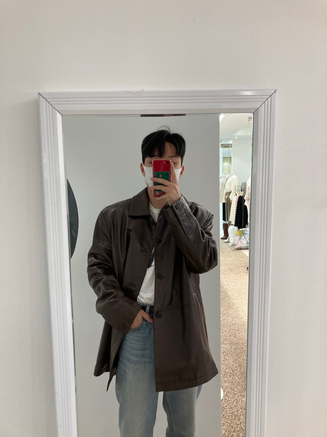 sangbong Lie 옴므 양가죽 대디핏 자켓 상품이미지7