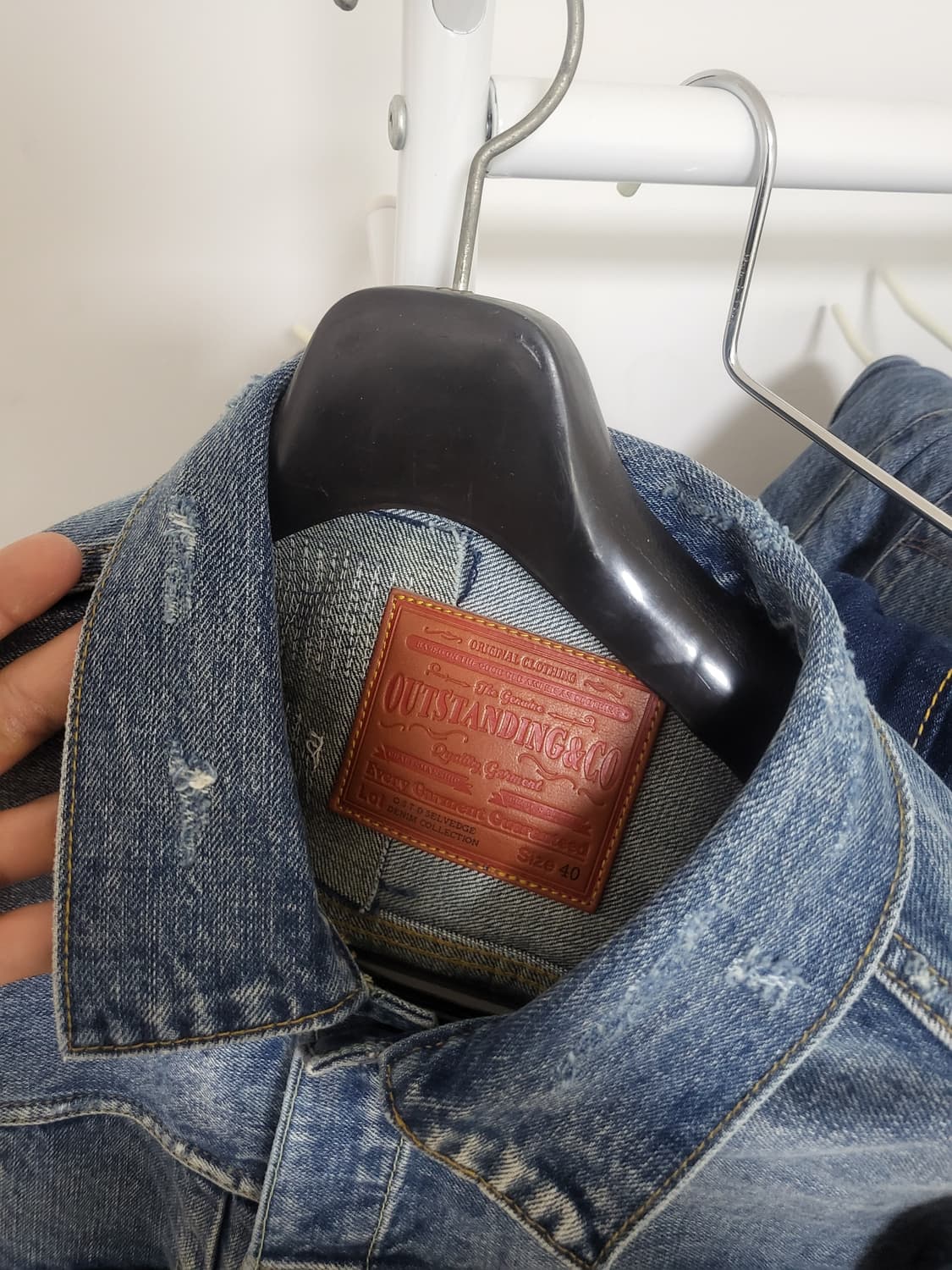 아웃스탠딩 리페어 데님 자켓 M (사이즈표 첨부) 상품이미지6