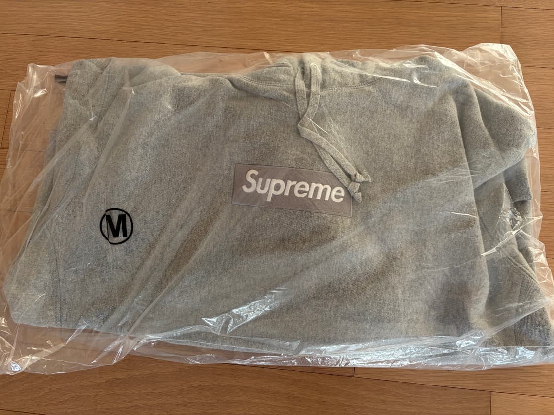 [m] 24fw 슈프림 박스로고 후드티 그레이 새상품 미개봉 급처❤️ 상품이미지1