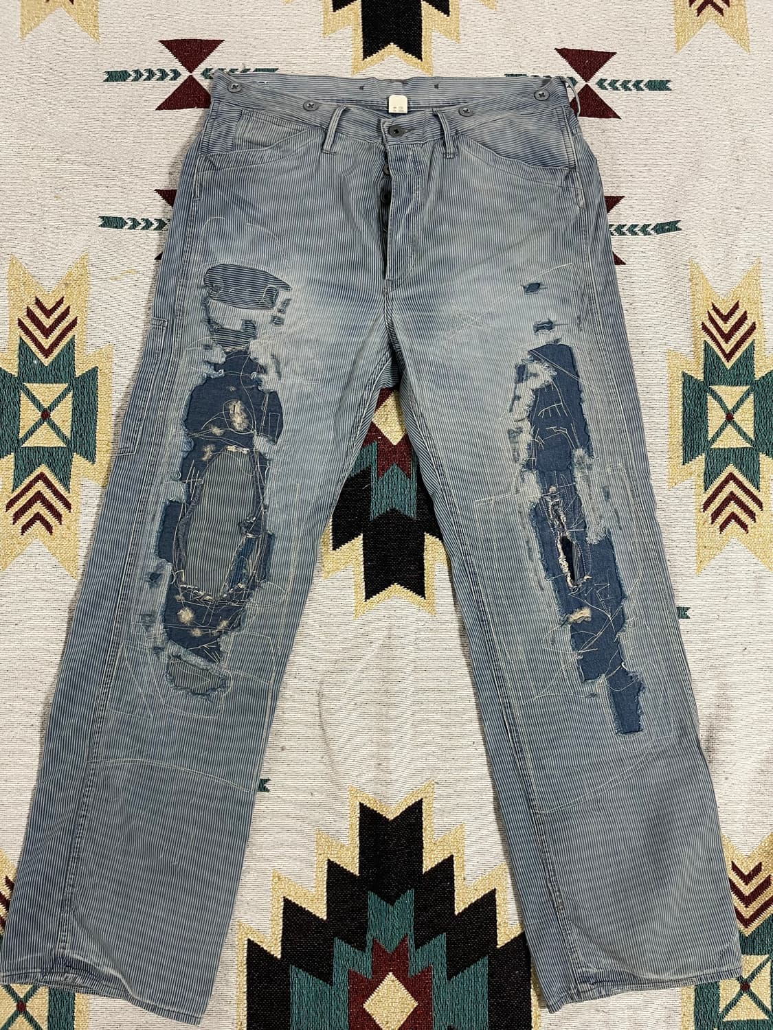 RRL 빈티지5포켓 리페어 인디고 팬츠 상품이미지1