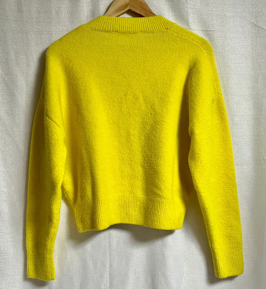 자라 오버핏 크롭 브이넥 니트 스웨터 S 상품이미지5