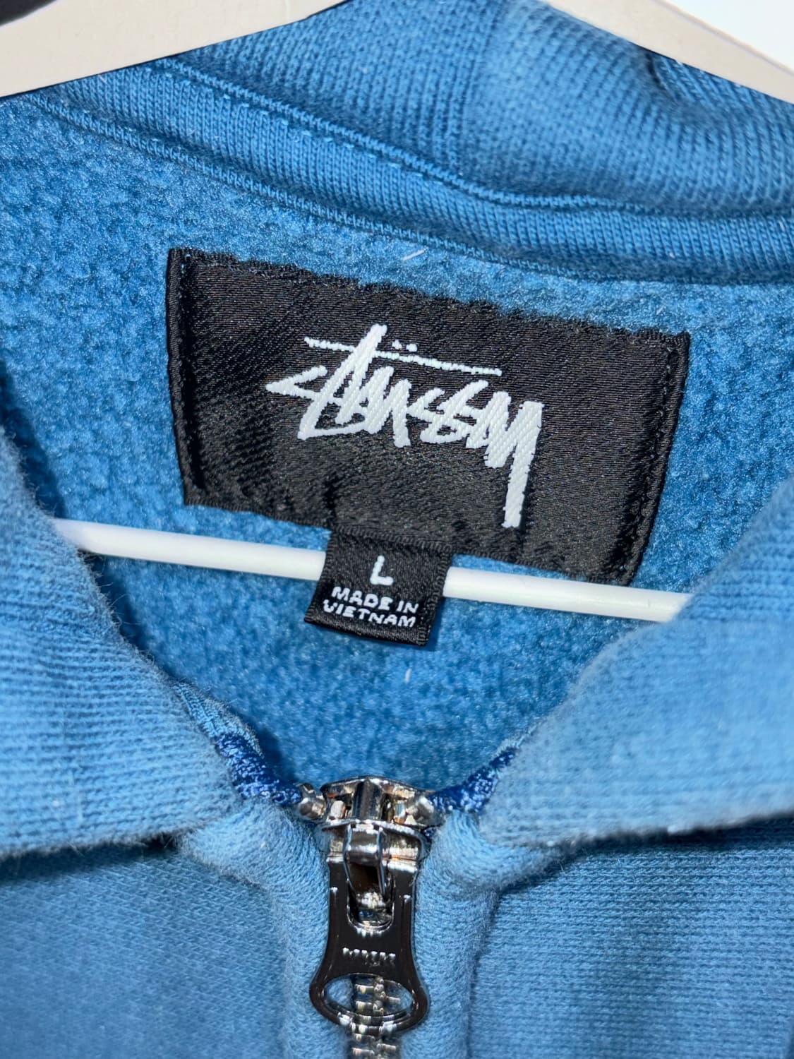 스투시 스포츠 후드 집업 워시드 블루 상품이미지3